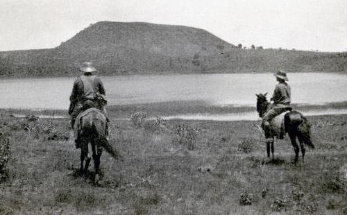 Kulp and Helser at Lake Tilla, Nigeria